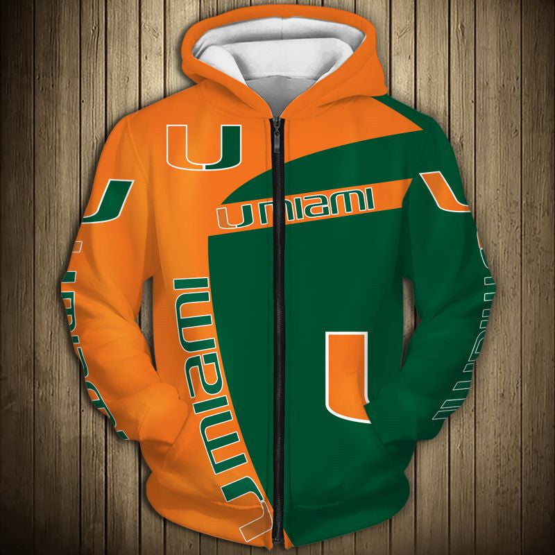 Miami Hurricanes Zip-Up Hoodie - The U Is Back